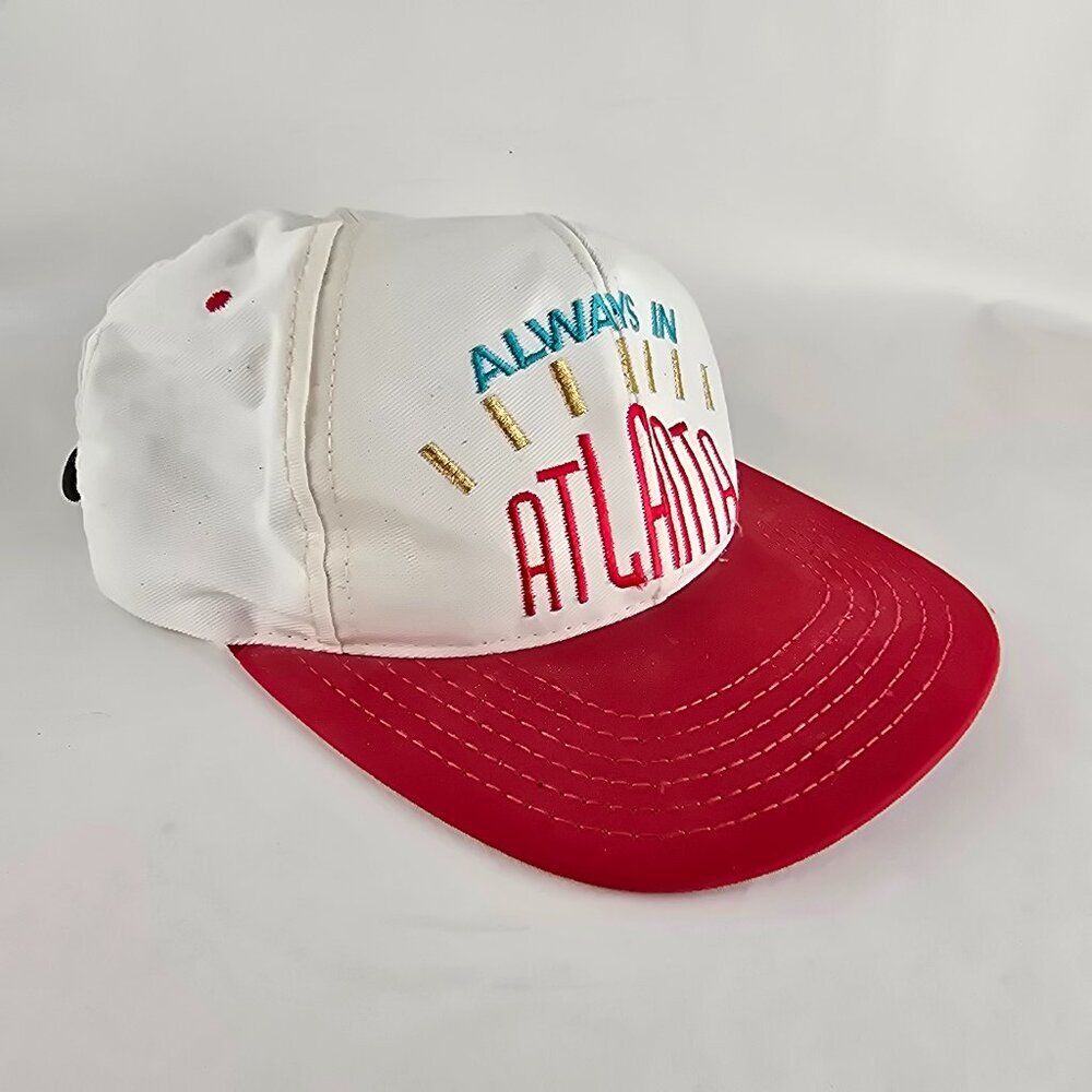 Vintage Coca Cola Hat Mens Adjustable Strapback Leather Strap Always in Atlanta